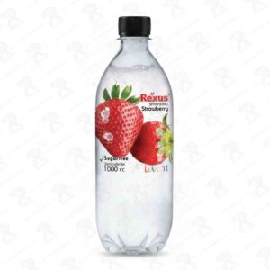 آب گازدار با طعم توت فرنگی 1000cc رکسوس